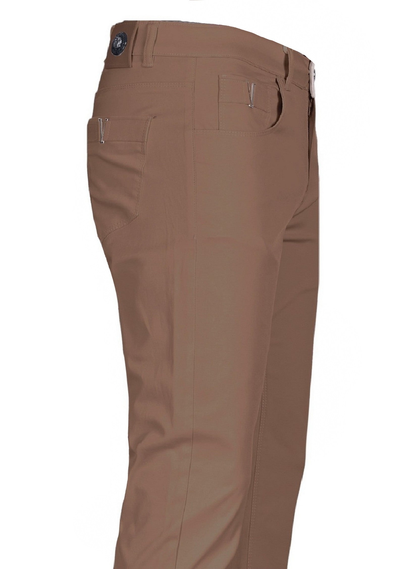 Brown "V-metal 2" Tech Pants