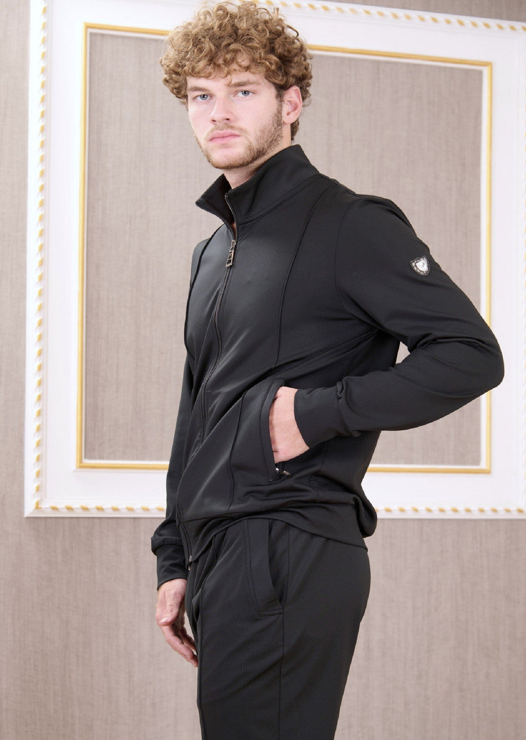 Black Piping Details 2-pcs Tracksuit