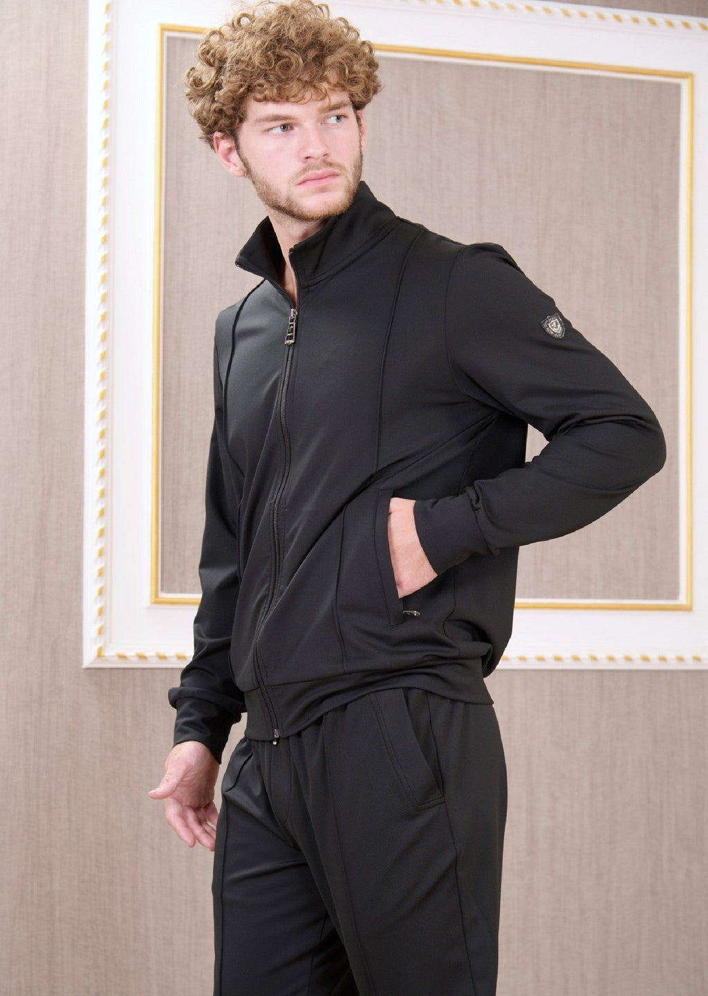 Black Piping Details 2-pcs Tracksuit
